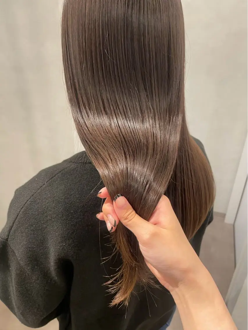 セミロング ブリーチなしWカラー /モデル募集/平松のヘアスタイル
