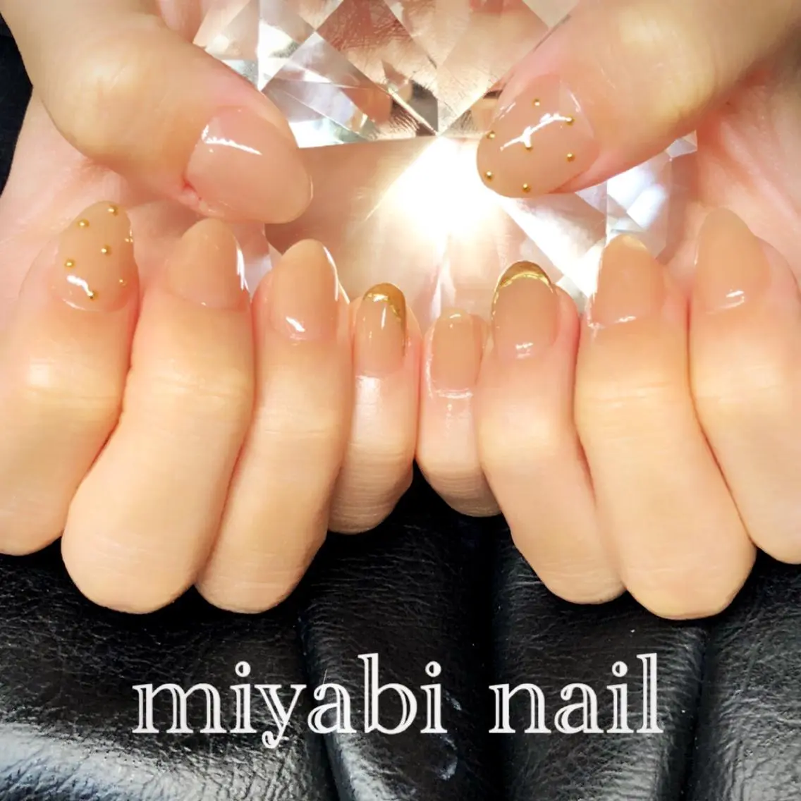 ネイル アートネイル フレンチネイル ジェルネイル 持ち込み ニュアンスネイル ハンドネイル miyabi nail 桂川駅近くのネイルデザイン