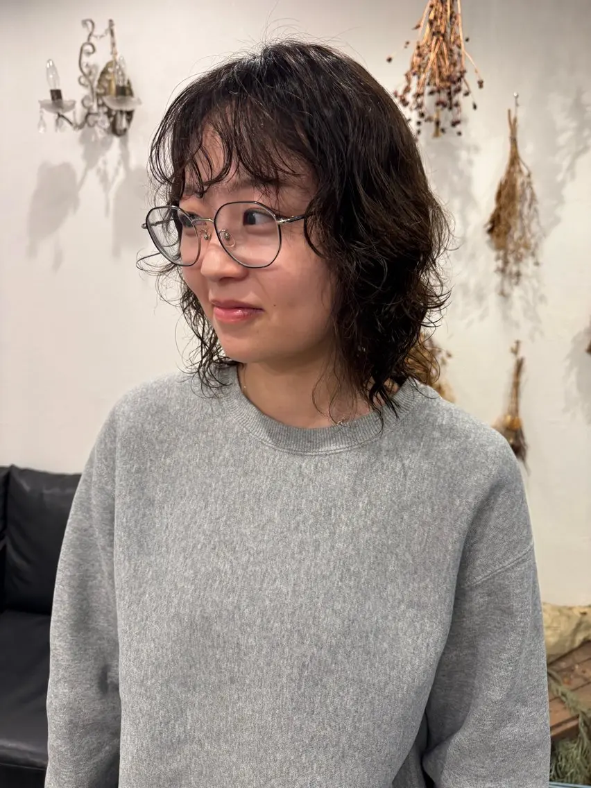 ミディアム カラー ミディアムパーマ レイヤーカット カット パーマ m ā l o.🌷 サカモトマイコのヘアスタイル