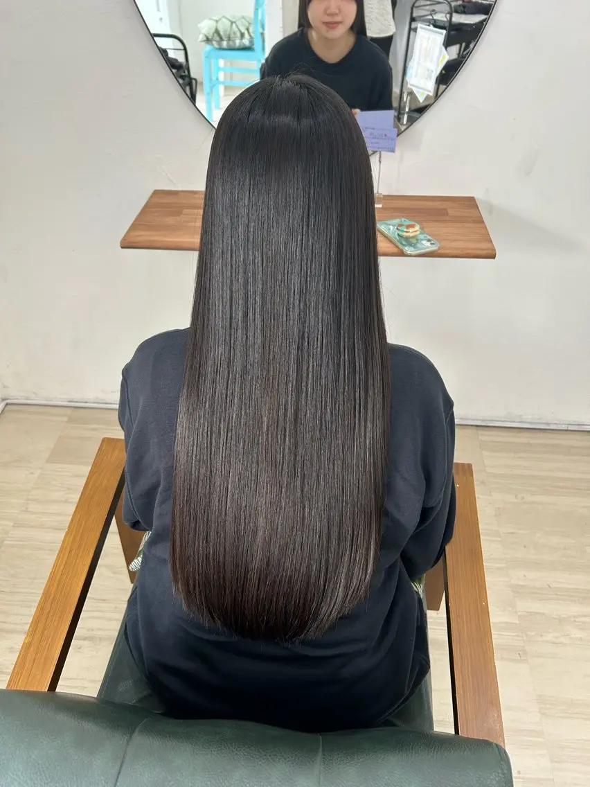 ロング 縮毛矯正 縮毛矯正 白澤 彩恵のヘアスタイル