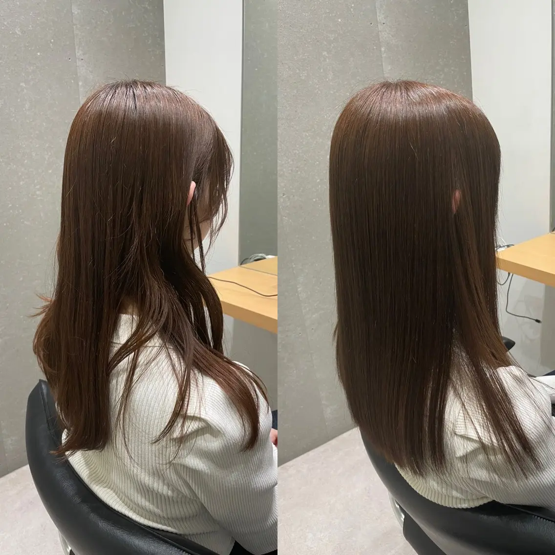 ロング カラー イルミナカラー ロング トリートメント 髪質改善ヘアケア 艶髪特化/上田のヘアスタイル