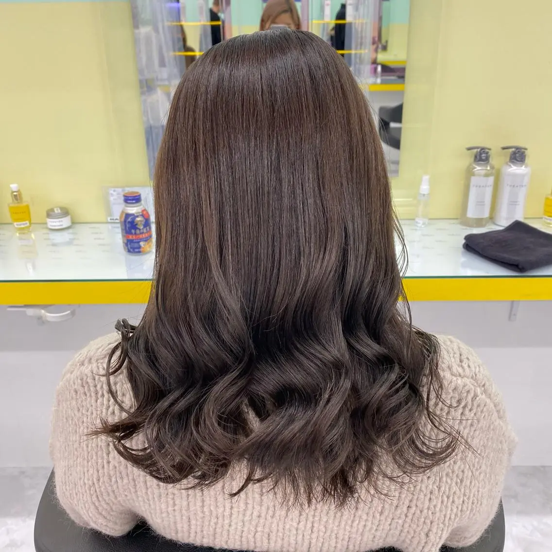 ミディアム カラー ヘアアレンジ ヘアカラー トリートメント mai🍑暖色カラー /レイヤー💖のヘアスタイル