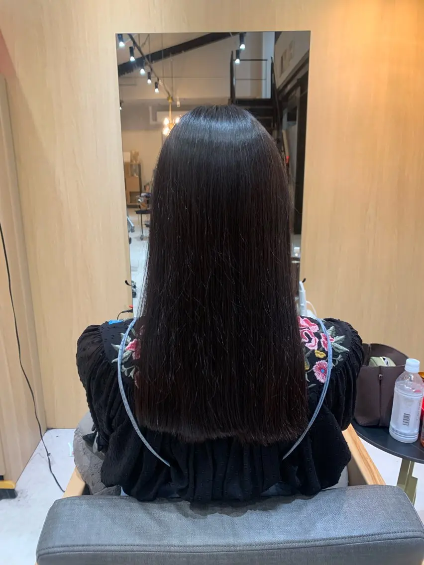 ロング 縮毛矯正 本多 永佳のヘアスタイル