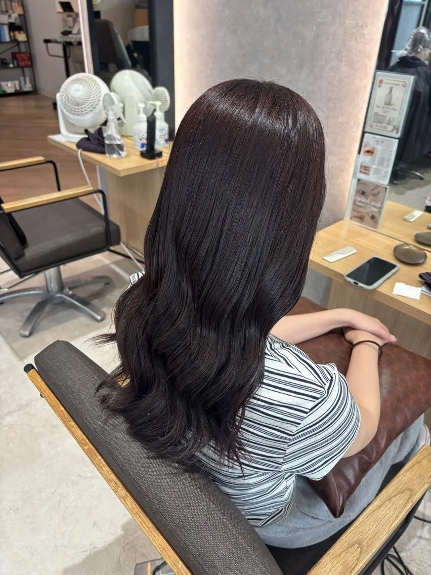 ロング カラー ブラウンカラー ピンクカラー ピンクブラウン ヘアカラー トリートメント konomi✧︎*。 ／暖色艶カラー🍒‎のヘアスタイル