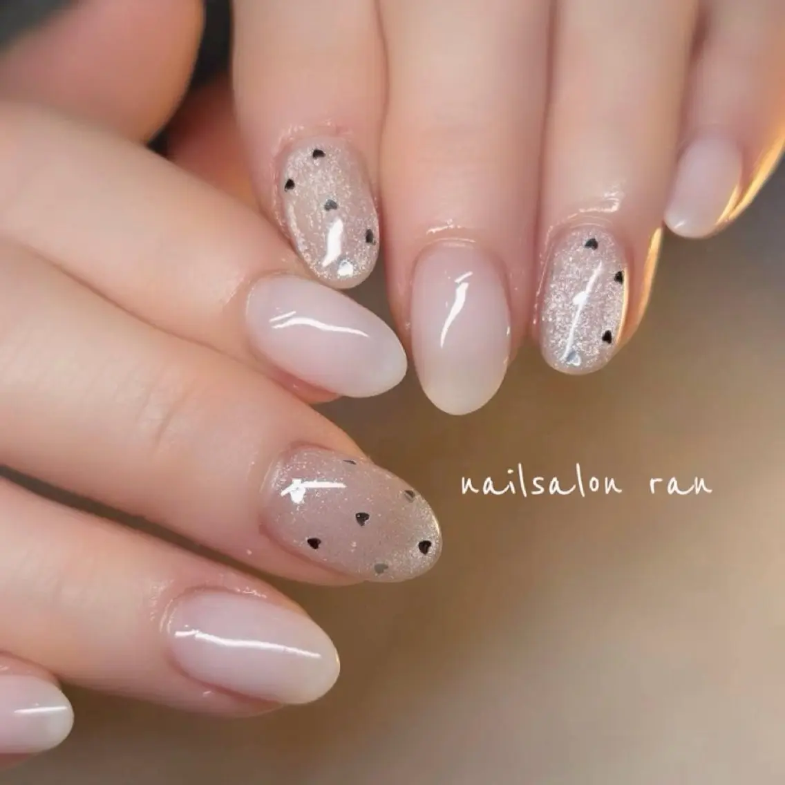 ネイル ドット マグネットネイル ハンドネイル ハンドケア nailsalon ranのネイルデザイン