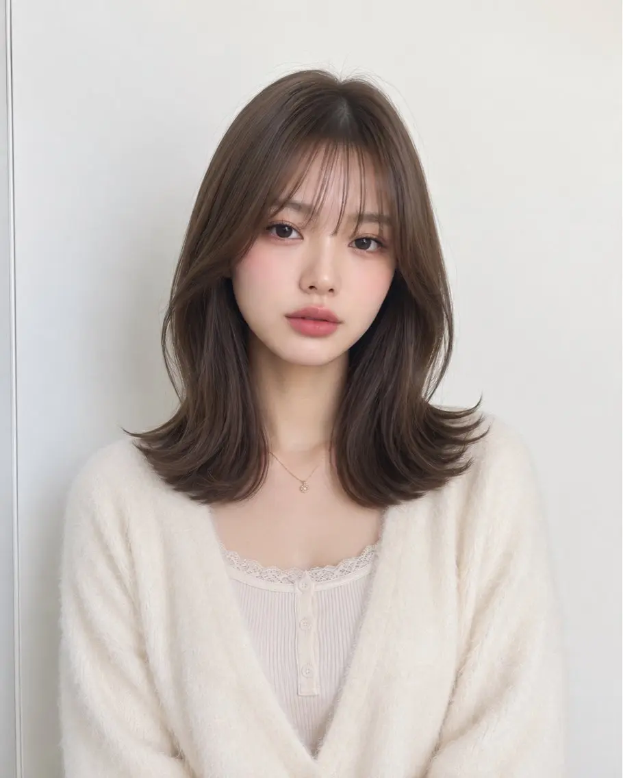 セミロング カラー カット ヘアカラー トリートメント モテ🤍トレンドヘア /新宿/ワカナのヘアスタイル