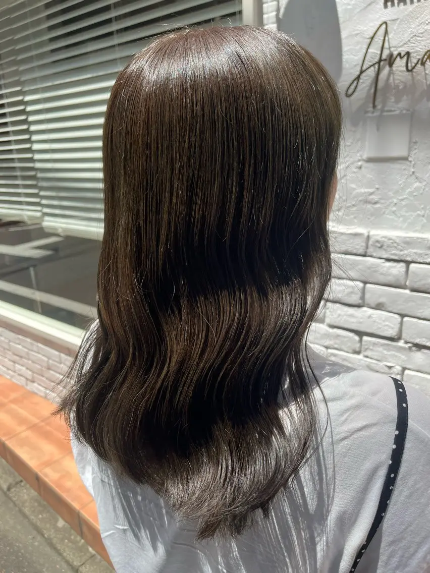 ミディアム カット ヘアカラー トリートメント 🌈透明感カラー🌈 🌟吉田祐介🌟のヘアスタイル