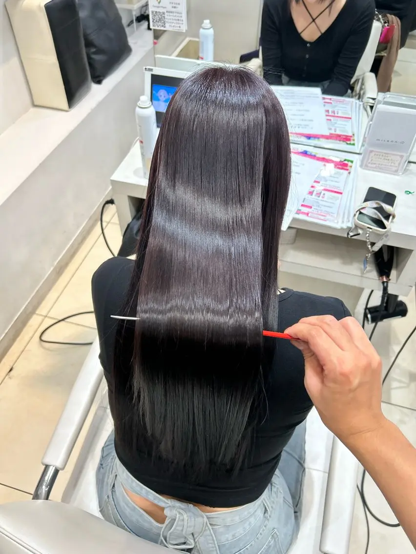 ロング カット ヘアカラー トリートメント 【髪質改善カラー】 瀧田嵐士🇰🇷のヘアスタイル