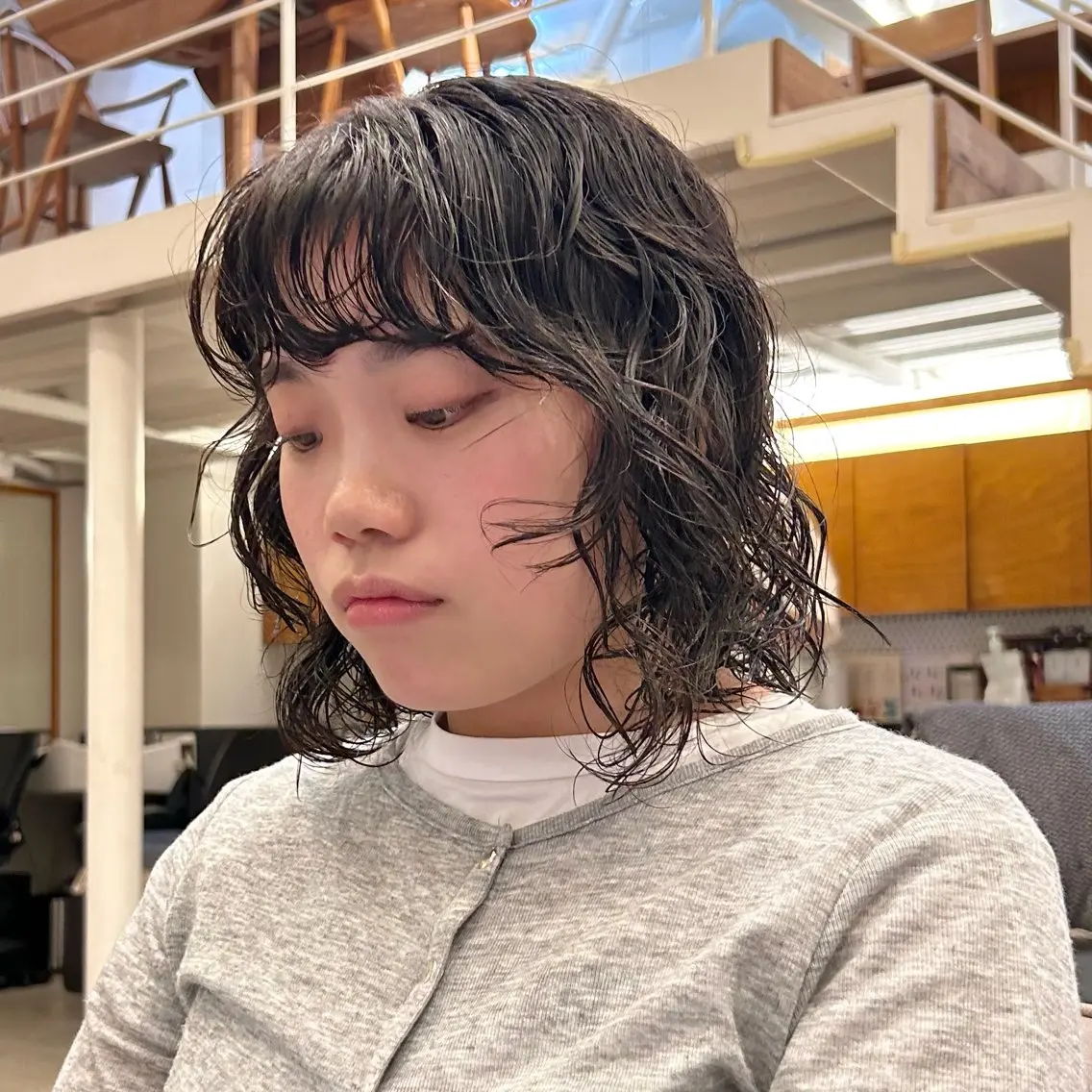 ミディアム パーマ ミディアムパーマ ボブ カット パーマ 🌿ボブ パーマ高橋啓太🌿のヘアスタイル