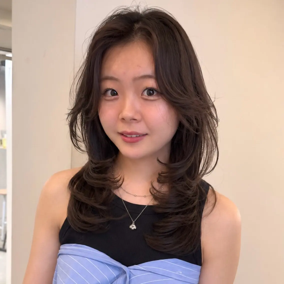 セミロング 顔周りレイヤー꙳⋆ ミディアム⌇SAKIのヘアスタイル