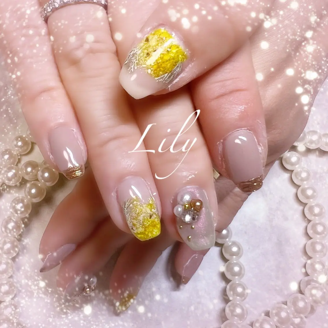 ネイル 桜ネイル ハンドネイル Lily*nail 🌻Mii🌻のネイルデザイン