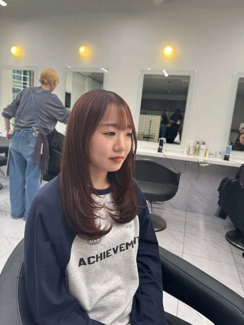 ロング カラー パーマ ヘアアレンジ メンズ キッズ 韓国系🇰🇷🩶 艶暗髪/MEIのヘアスタイル