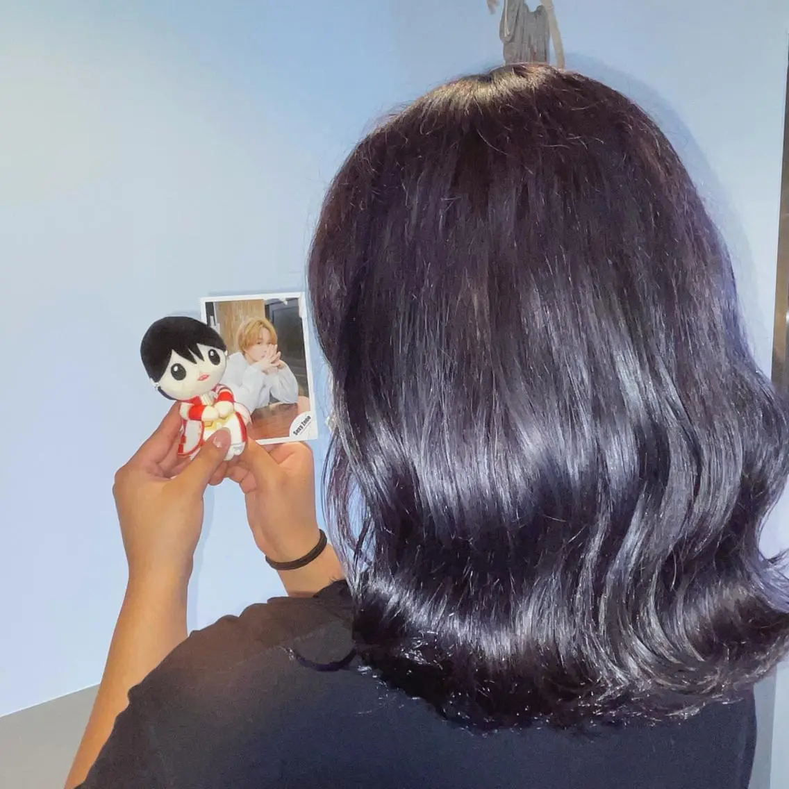 ミディアム カラー ヘアアレンジ パープルカラー ヘアカラー トリートメント REONA🪽✨薬院 レイヤーカット🫧のヘアスタイル