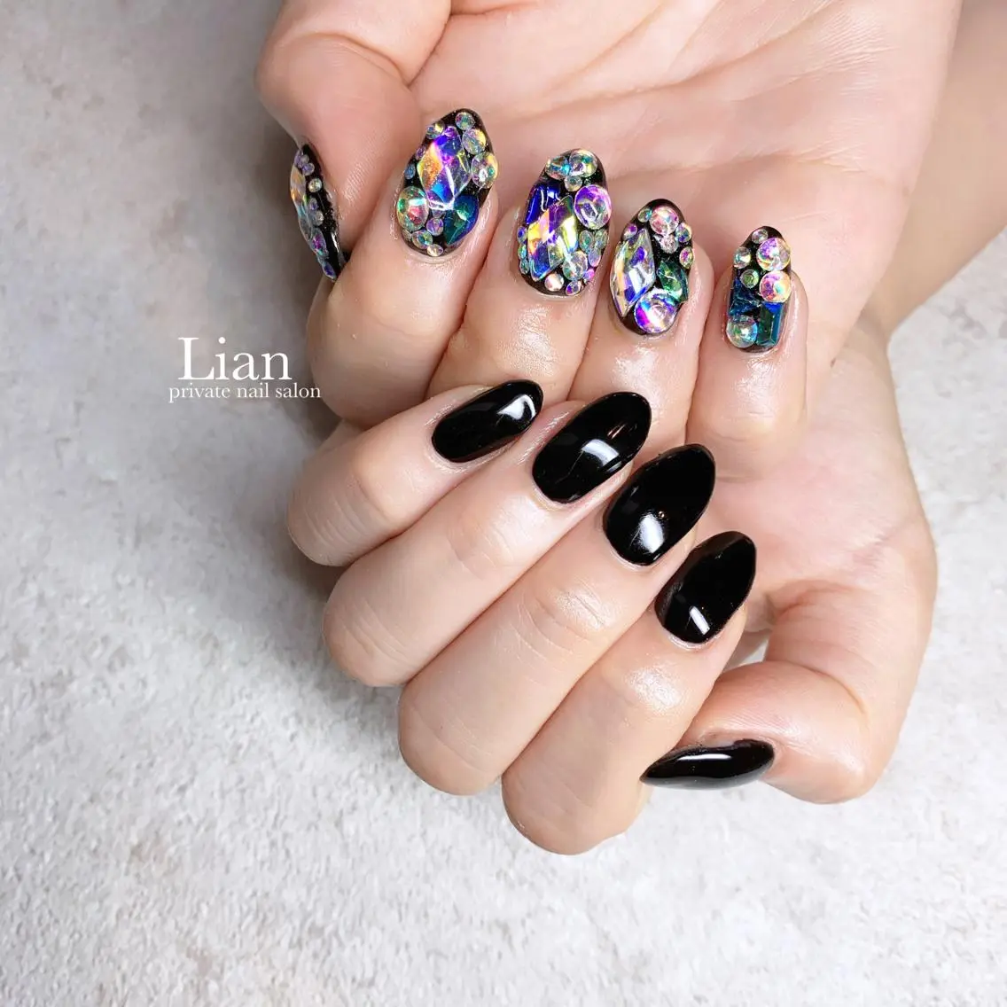 ネイル キラキラネイル ワンカラーネイル nailsalon Lenoaのネイルデザイン