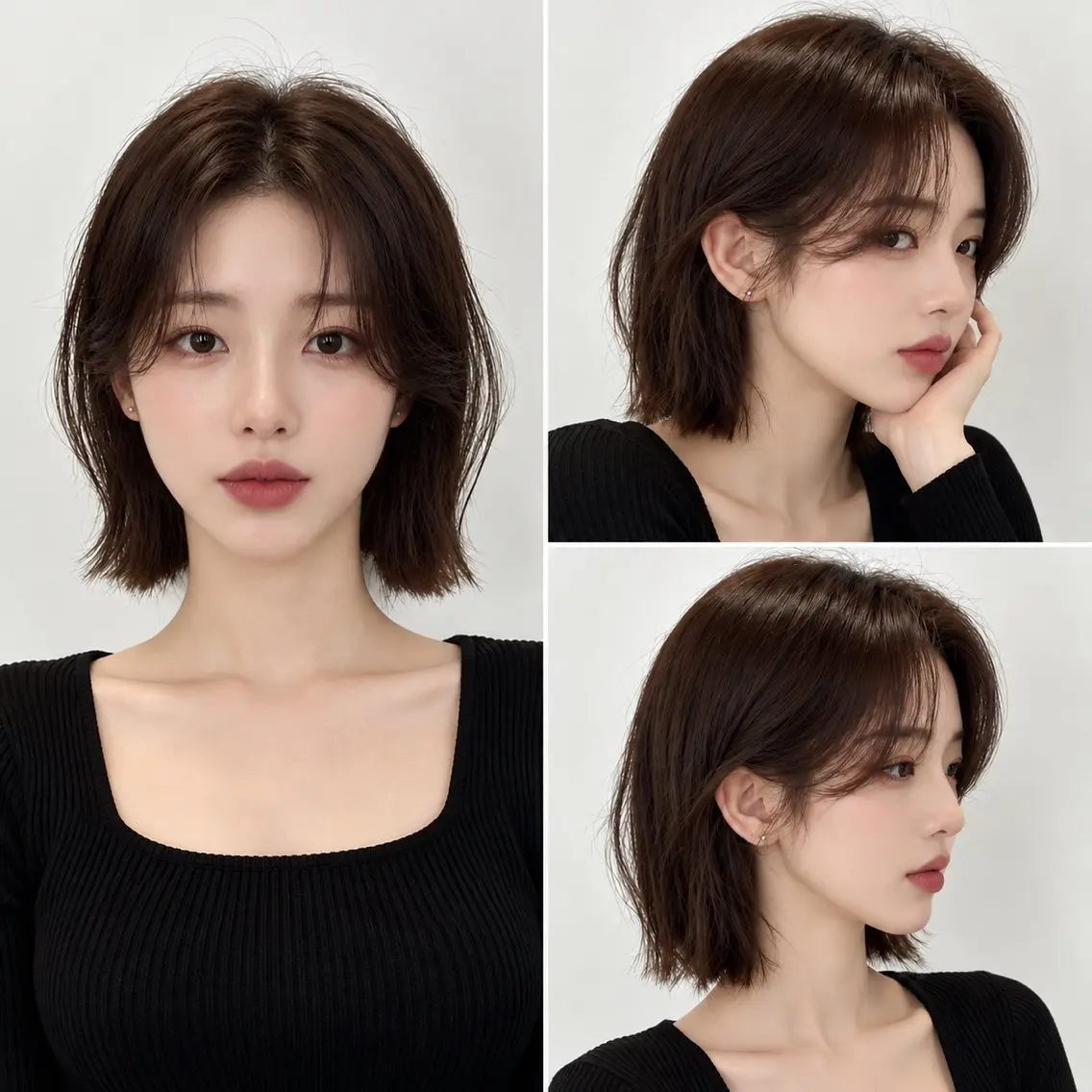 ショート カラー パーマ カット 縮毛矯正 トリートメント 🦋韓国風レイヤー/ 艶髪矯正🦋凛太郎のヘアスタイル