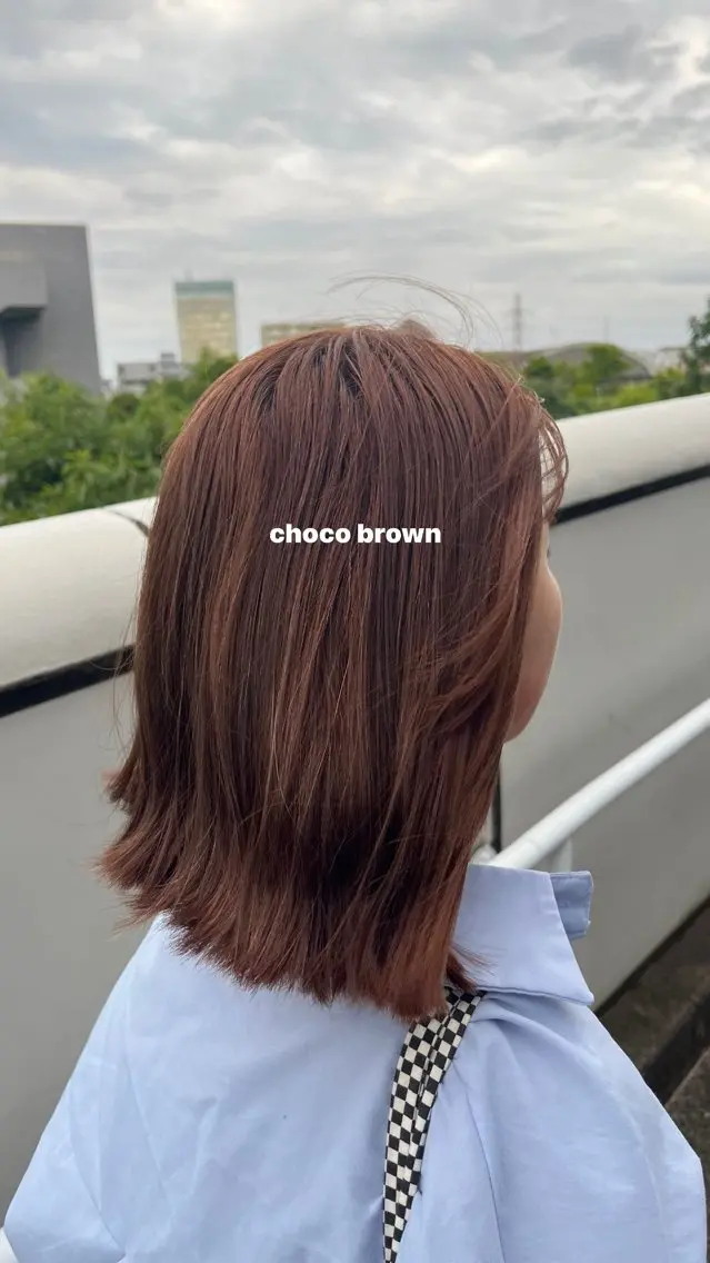カラー ブリーチ ブラウンカラー orente 表参道 mayukiのヘアスタイル