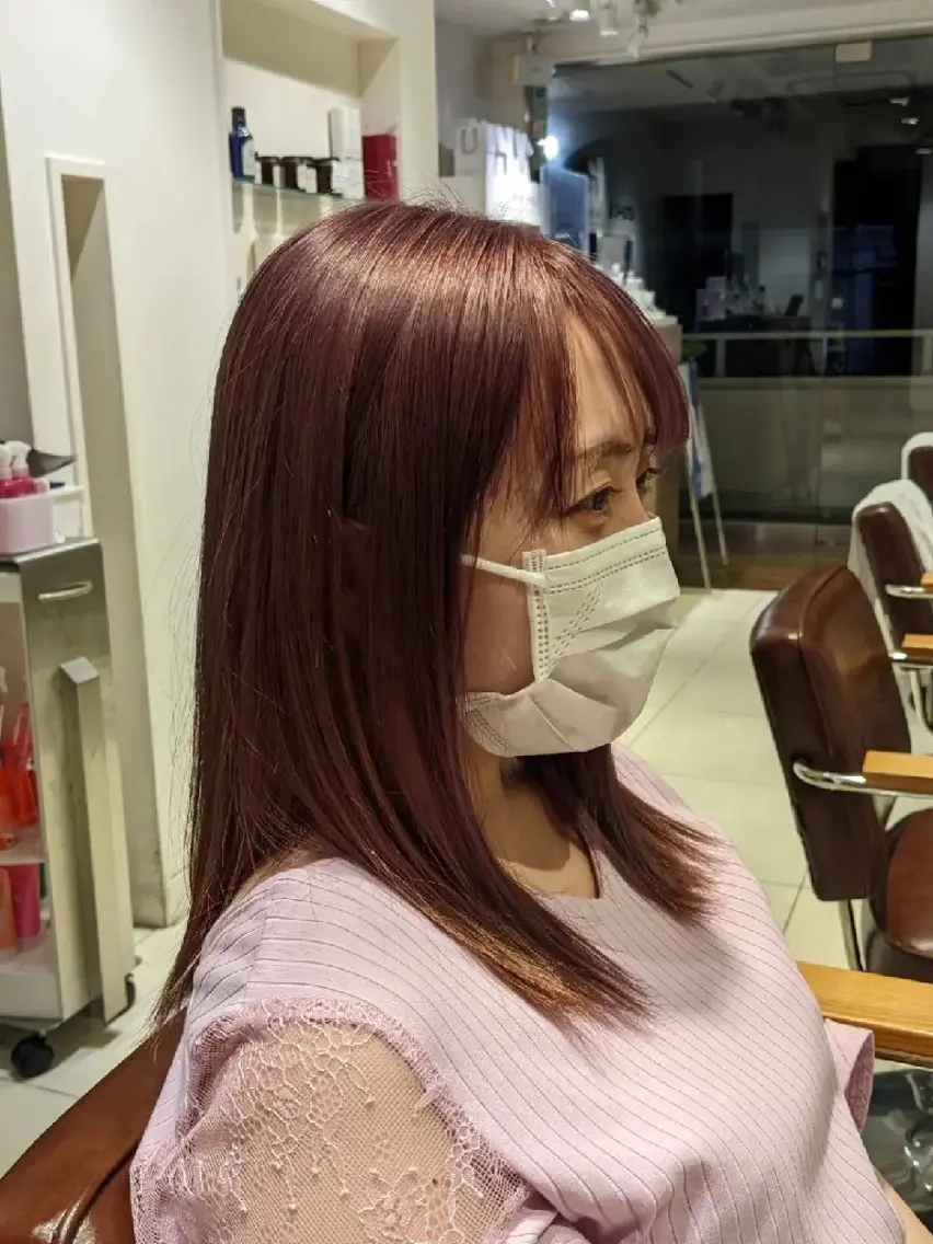 カラー ミディアム ベージュカラー ピンクカラー ピンクベージュ 橋本 健聖のヘアスタイル