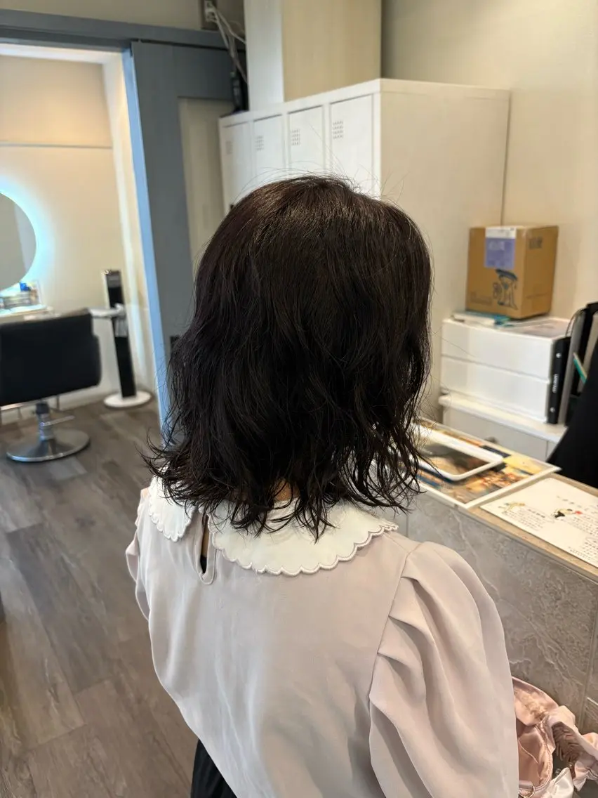 ミディアム パーマ ミディアムパーマ 樅木 恒毅のヘアスタイル