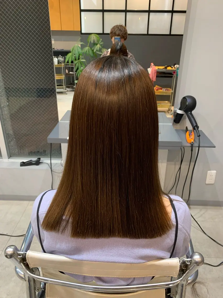 セミロング セミロングパーマ 西川 和のヘアスタイル