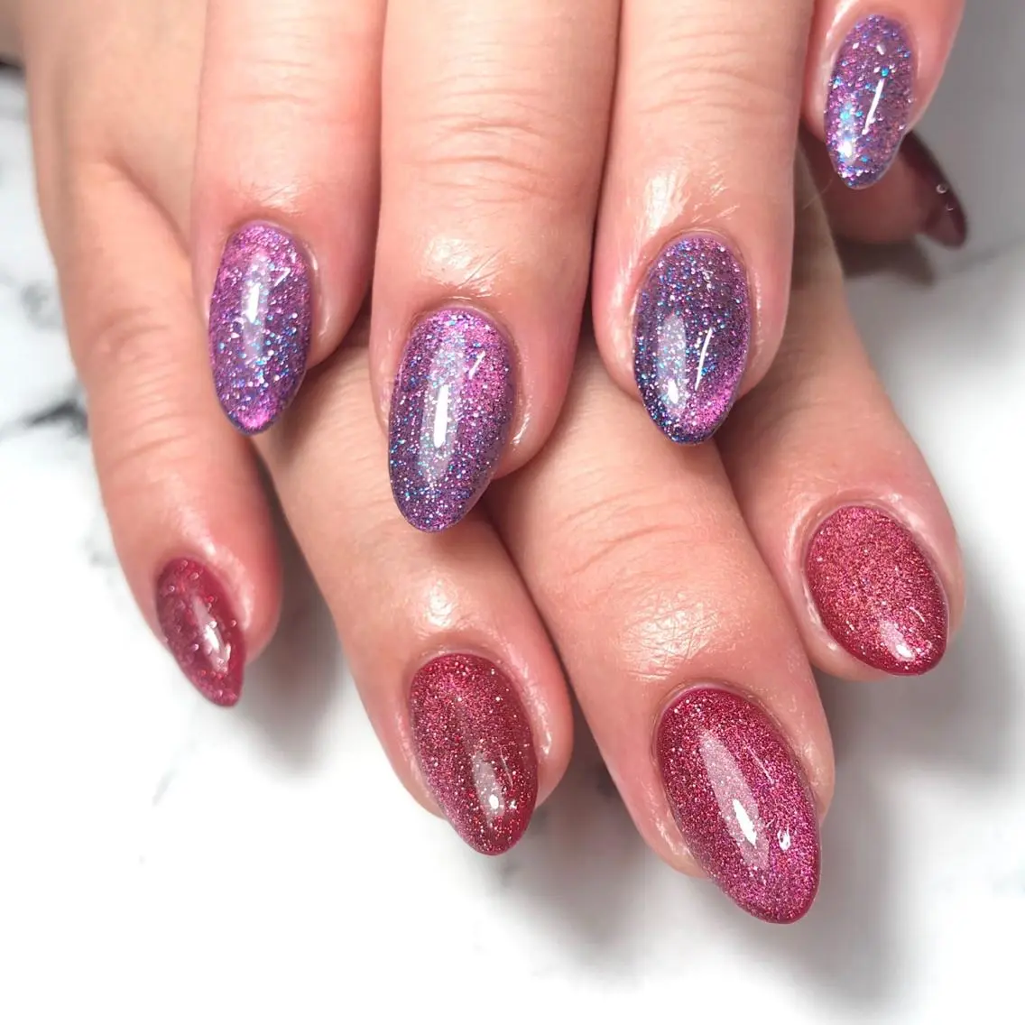 ネイル アートネイル 韓国ネイル マグネットネイル ワンカラーネイル ピンク ハンドネイル NAIL NOWのネイルデザイン