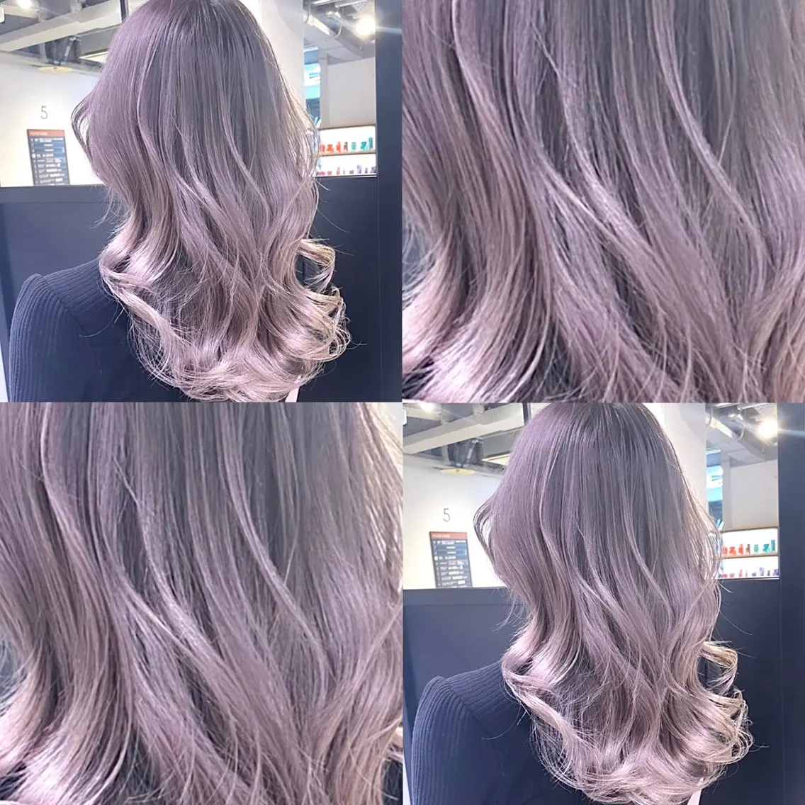セミロング カラー 🧸ブリーチ特化/前 髪/しょうじりか🎀のヘアスタイル