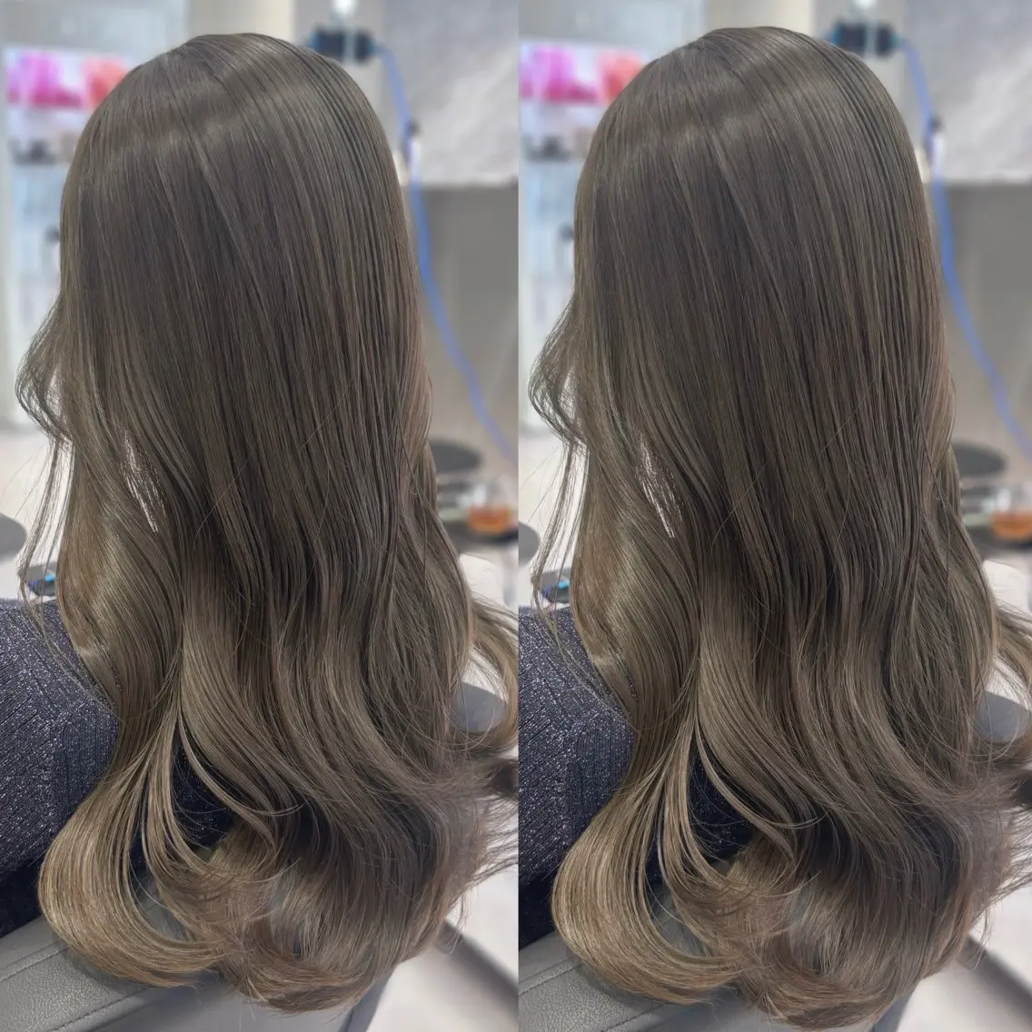 ロング カラー カット ヘアカラー トリートメント 心斎橋/ブリーチなし 髪質改善/レイヤーのヘアスタイル