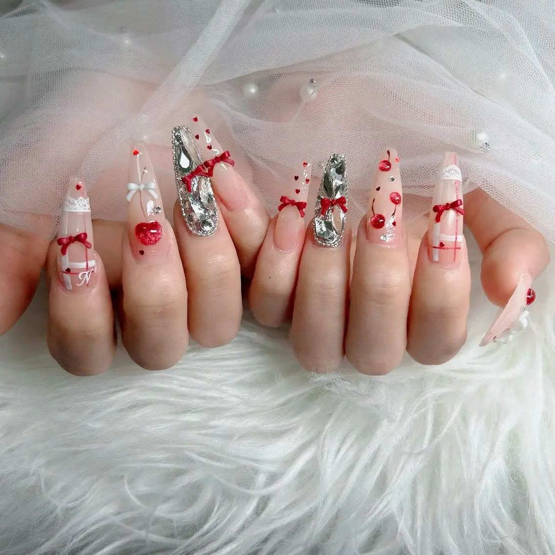 ネイル フットネイル フレンチネイル グラデーション 韓国ネイル ロングネイル ハンドネイル Hani Nail Salonのネイルデザイン