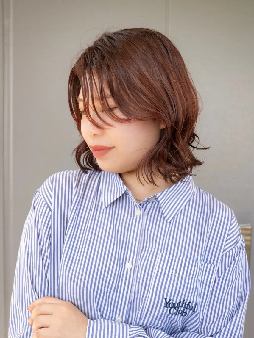 ショート カラー ブラウンカラー レッドカラー レッドブラウン ボブ 『SiLO』 rumiのヘアスタイル