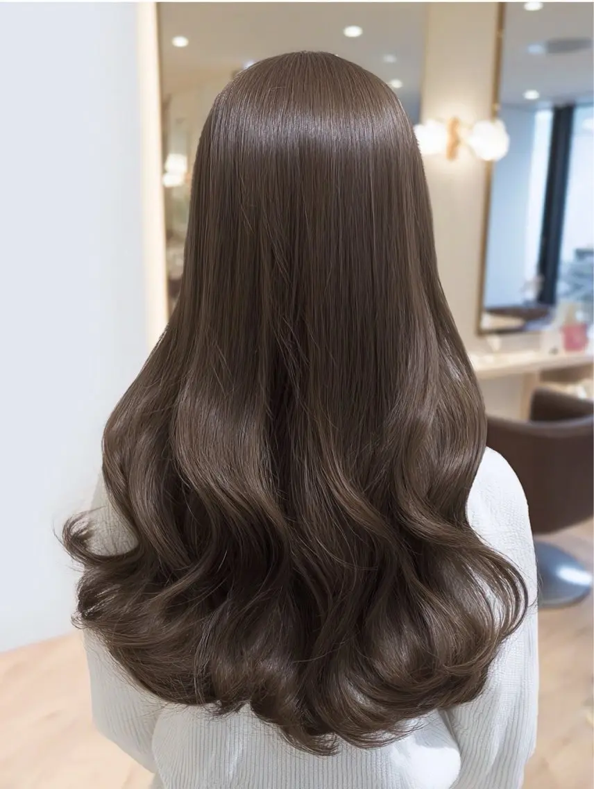 ロング ハイレイヤー 髪質改善 韓国風ヘア レイヤーカット 縮毛矯正 縮毛矯正 トリートメント ✨毛髪診断で絶対綺麗 ✨美髪艶髪専門✨高浪のヘアスタイル