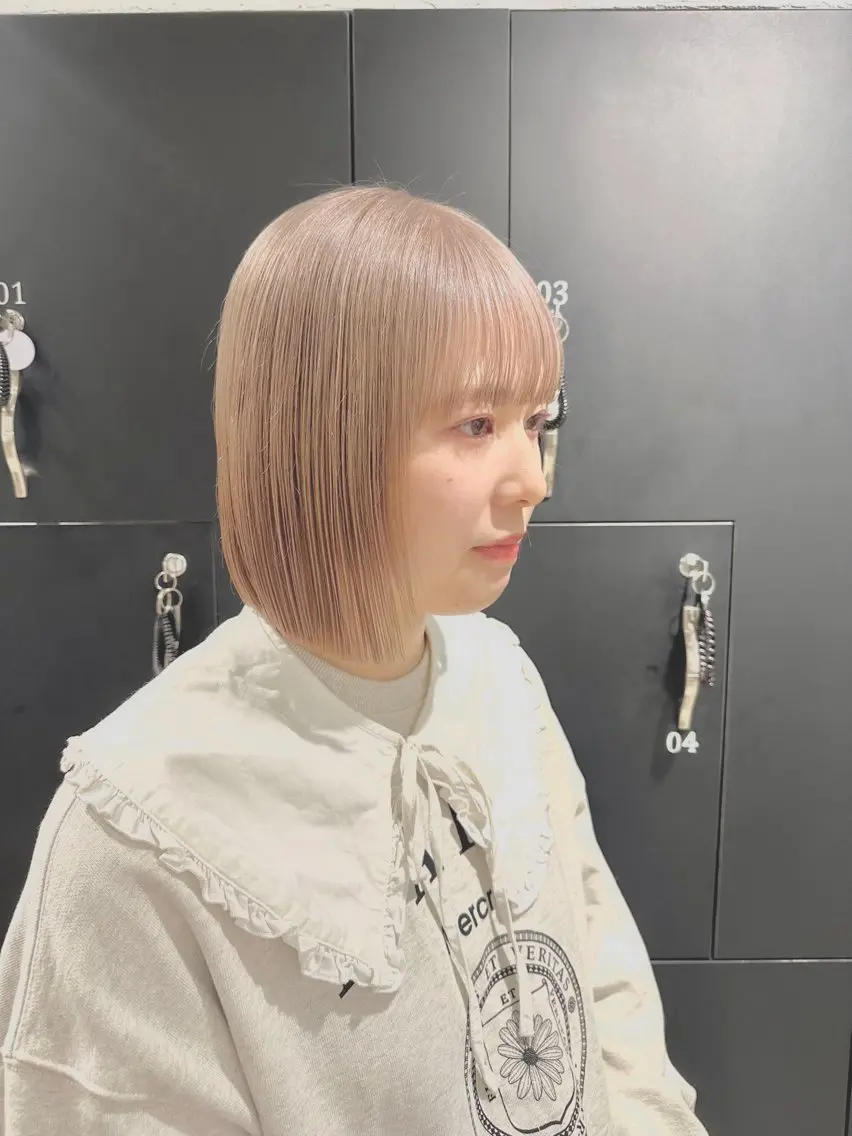 🩵ミニモ限定🩵ケアブリーチ+ケアカラー+トリートメント🤍鎖骨上の方‪🌱‬の写真
