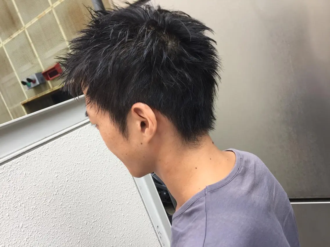 ショート メンズ アップバング ショートヘア 松永 雄樹のヘアスタイル