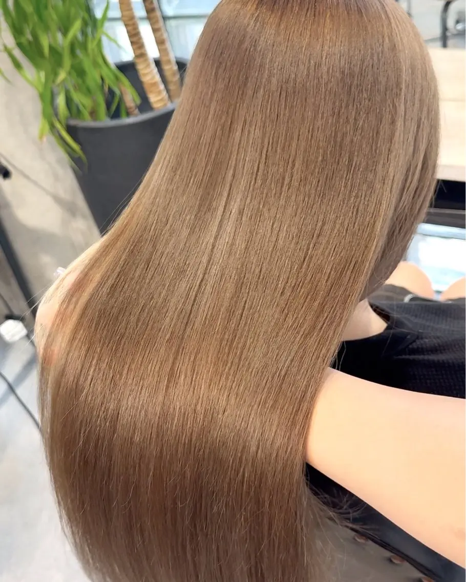 ロング 縮毛矯正 坂本 優奈のヘアスタイル
