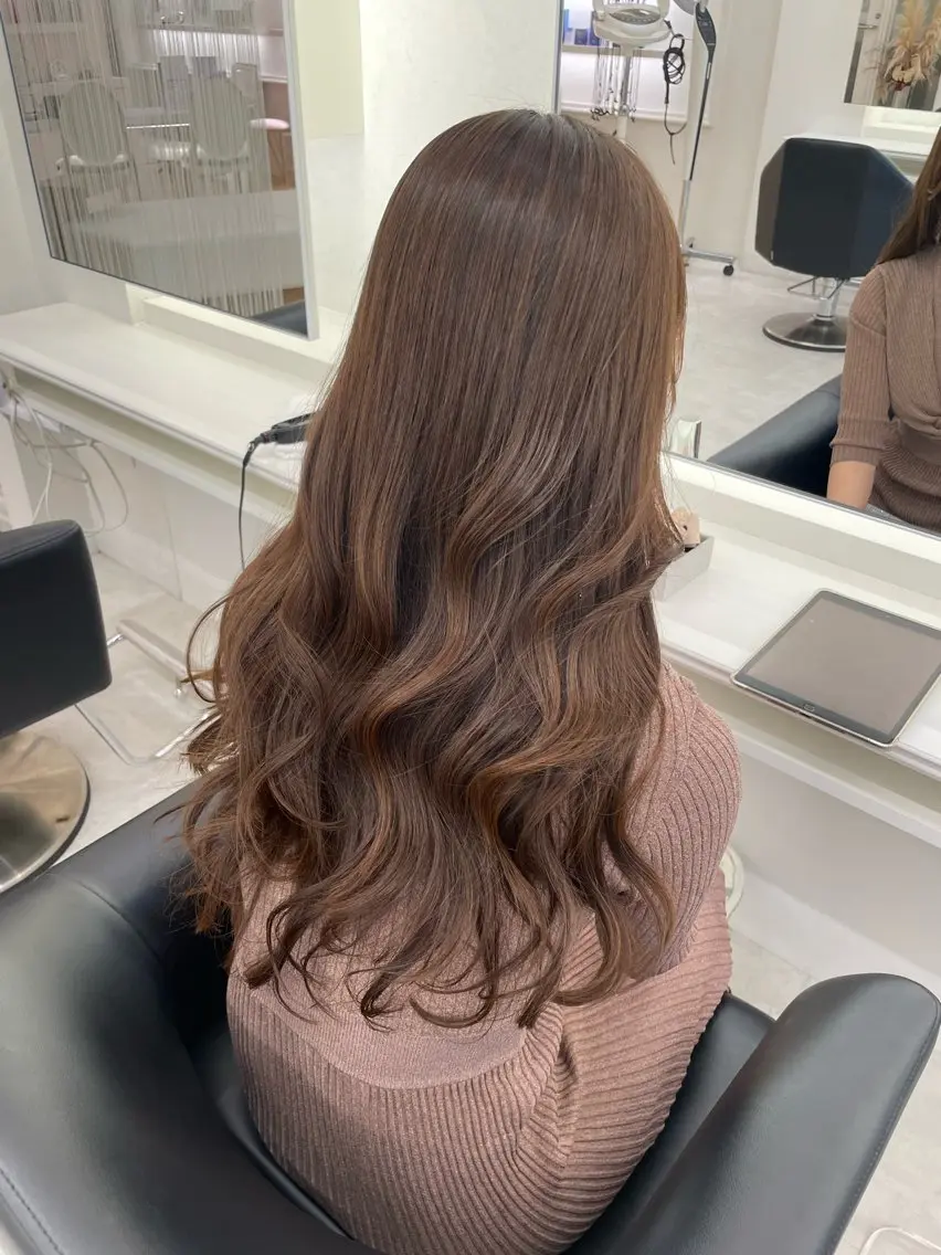 ロング カラー ヘアカラー ParveMix🍀 藤原愛未のヘアスタイル