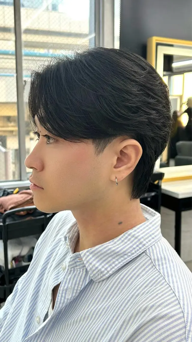 ショート パーマ メンズ カット ヘアセット メンズスタイリスト 前田雄輝のヘアスタイル
