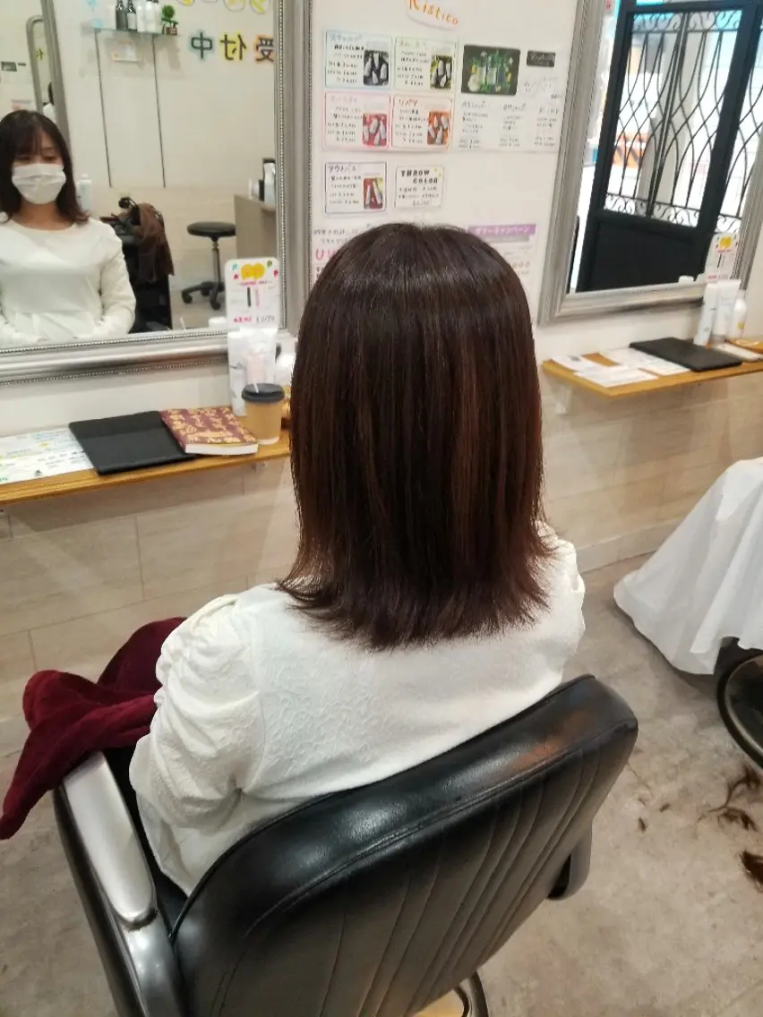 カラー ヘアカラー トリートメント 暖色🍎透明感カラー 🩵小林かりんのヘアスタイル