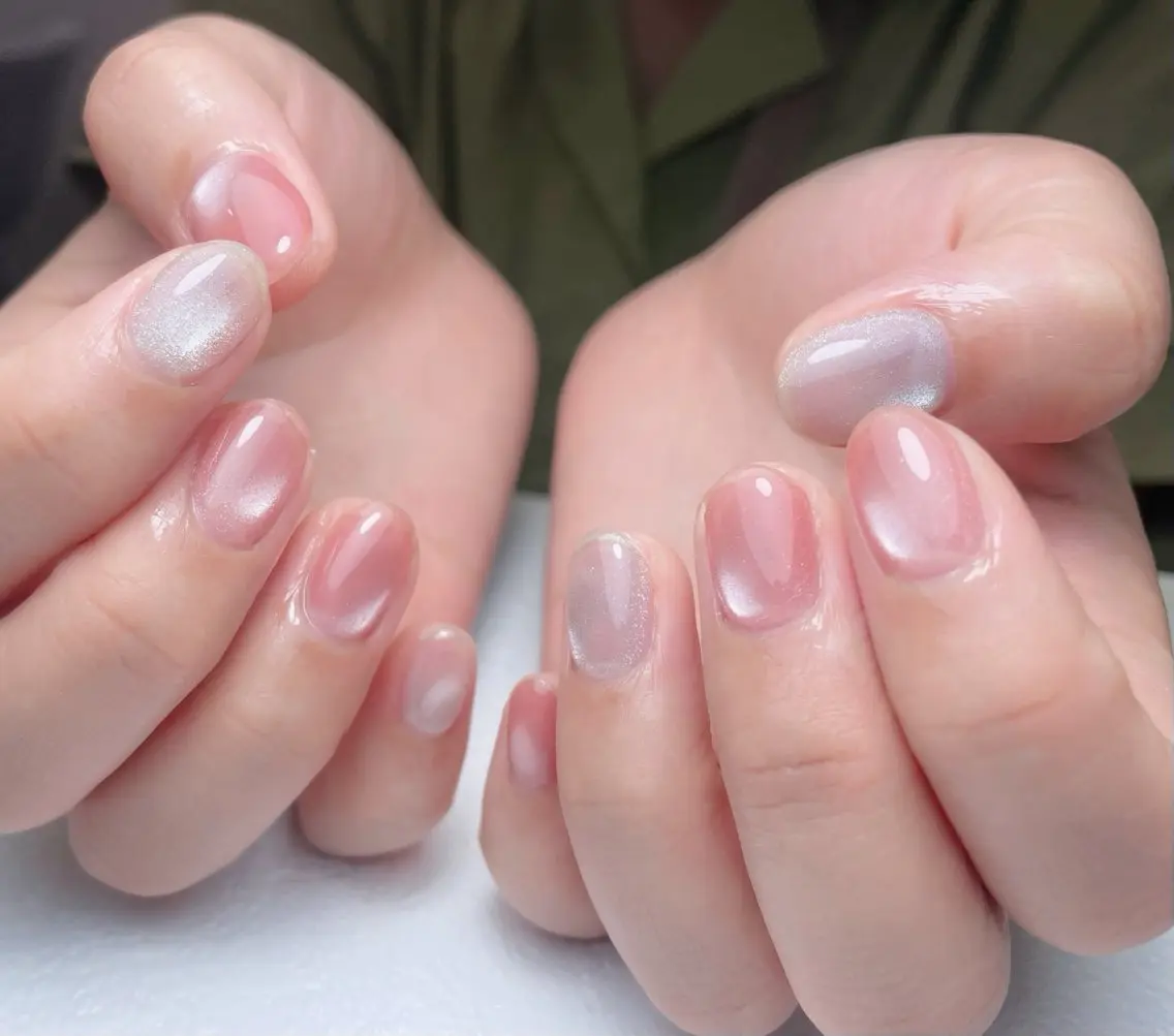 ネイル チークネイル 長さ出し フレンチネイル ジェルネイル 韓国ネイル 中野駅から2分 MEO NAILのネイルデザイン