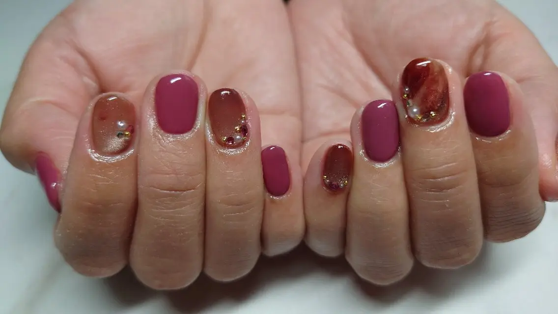 ネイル 春ネイル ハンドネイル Nailsalon AMAのネイルデザイン