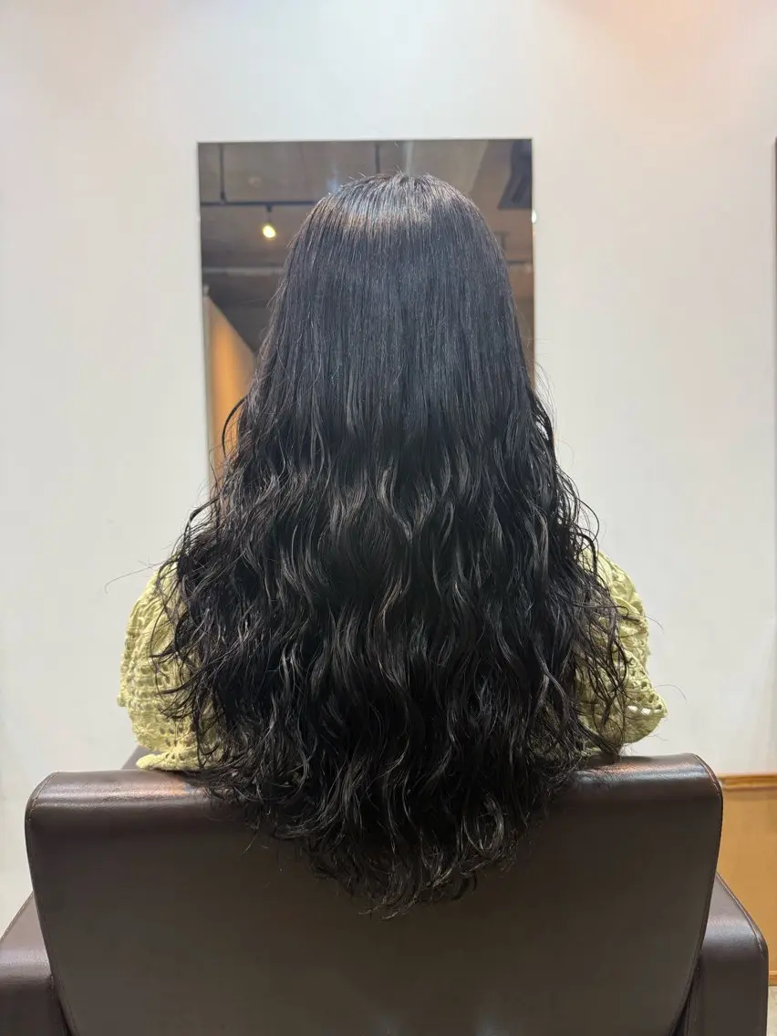 ロング 🌿朝5分でお洒落 パーマスタイル🌿のヘアスタイル