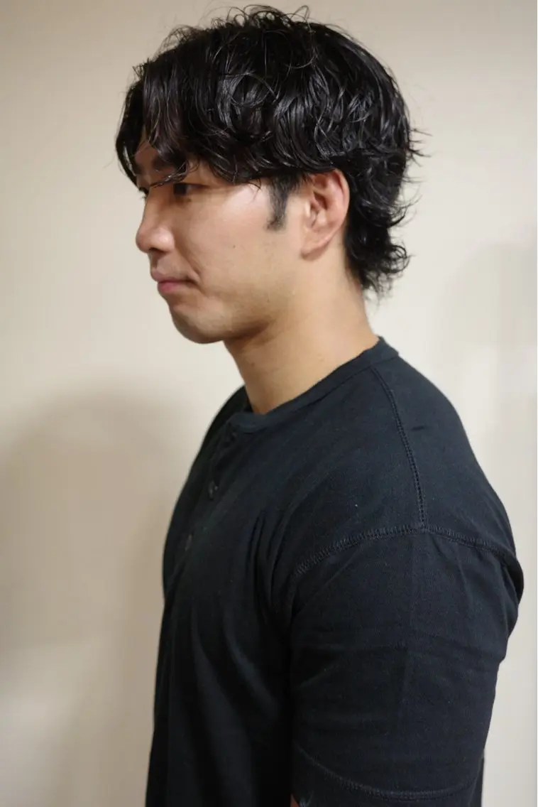 ショート パーマ メンズ メンズパーマ 浅岡 昭汰のヘアスタイル