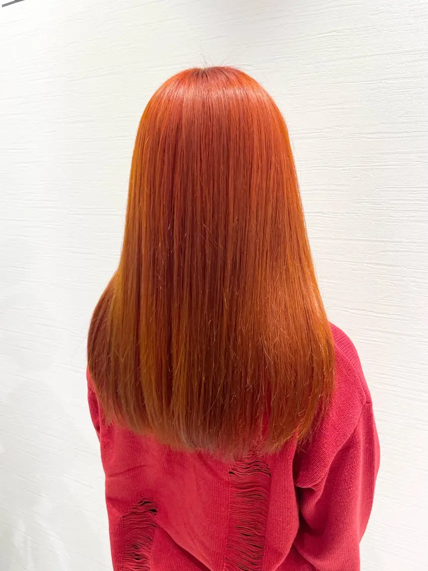カラー オレンジ AMITYメンズ特化 ASUMIのヘアスタイル