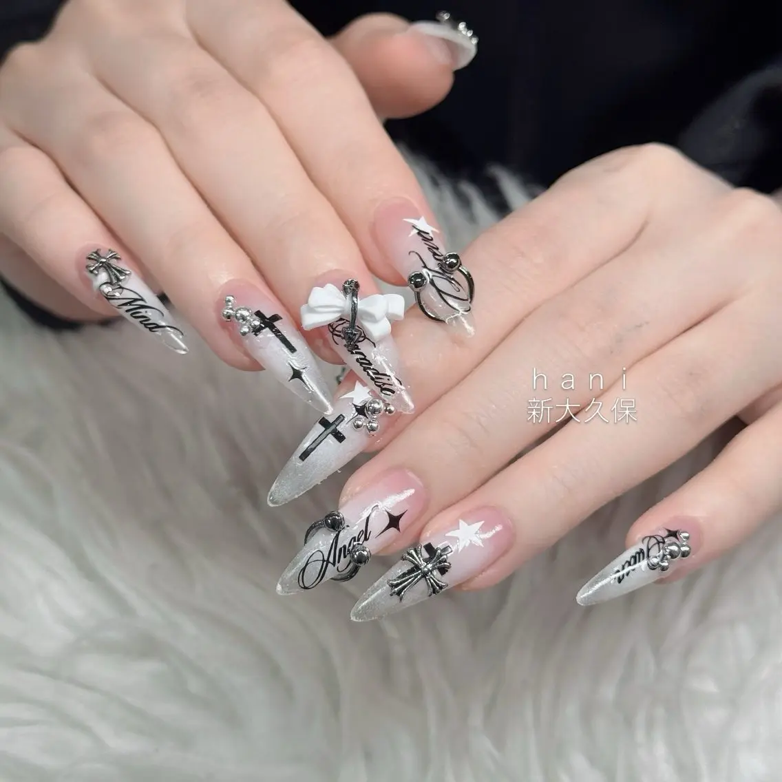ネイル フットネイル フレンチネイル グラデーション 韓国ネイル ロングネイル ハンドネイル Hani Nail Salonのネイルデザイン