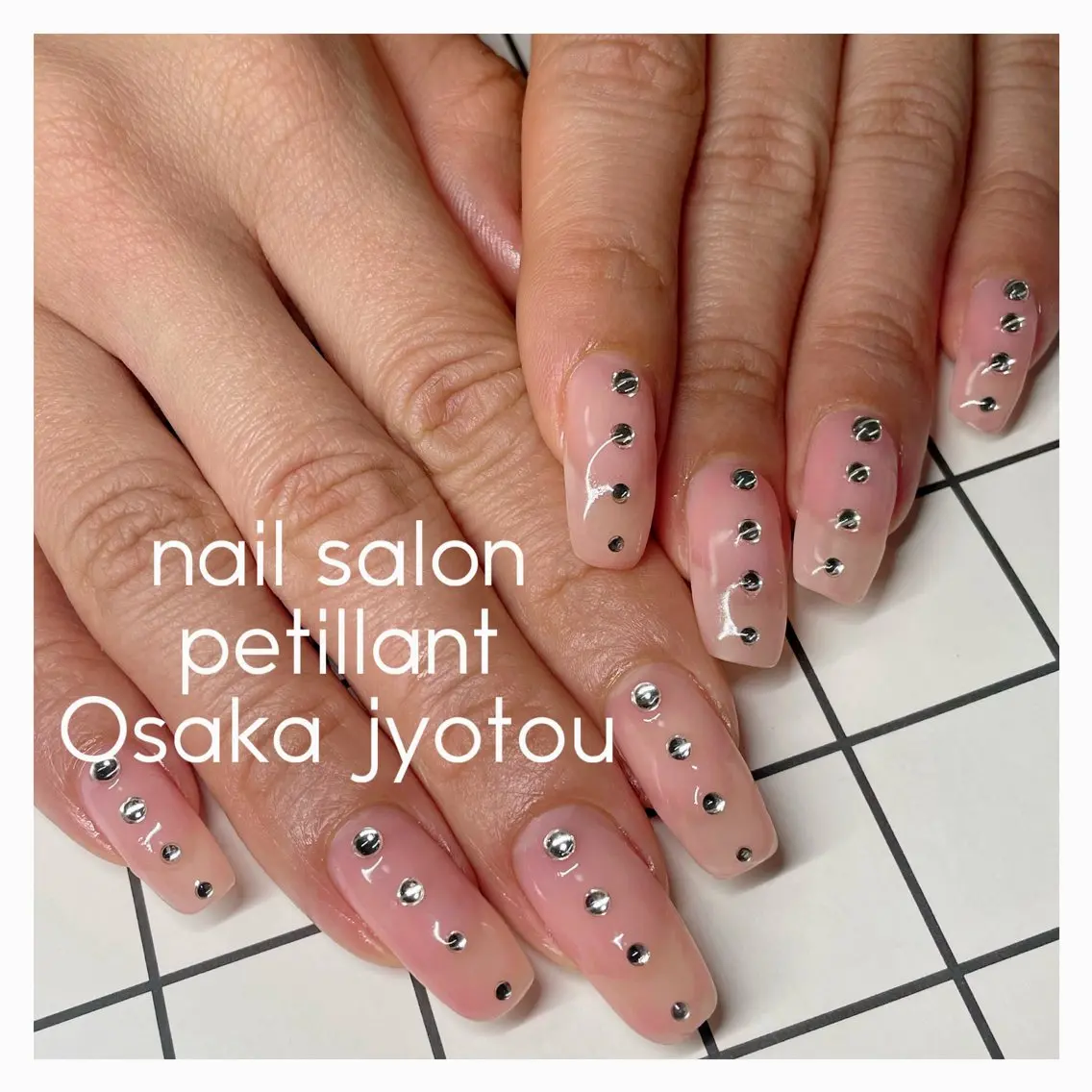 ネイル アートネイル クリアネイル ピンク nail salon petillantのネイルデザイン