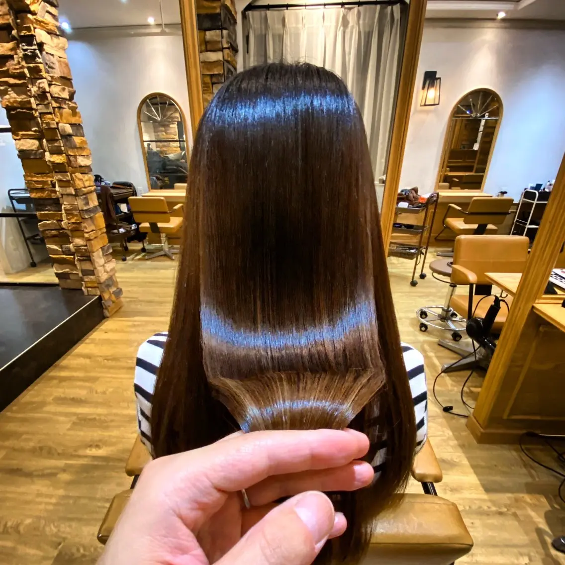 ロング 縮毛矯正 千 田のヘアスタイル