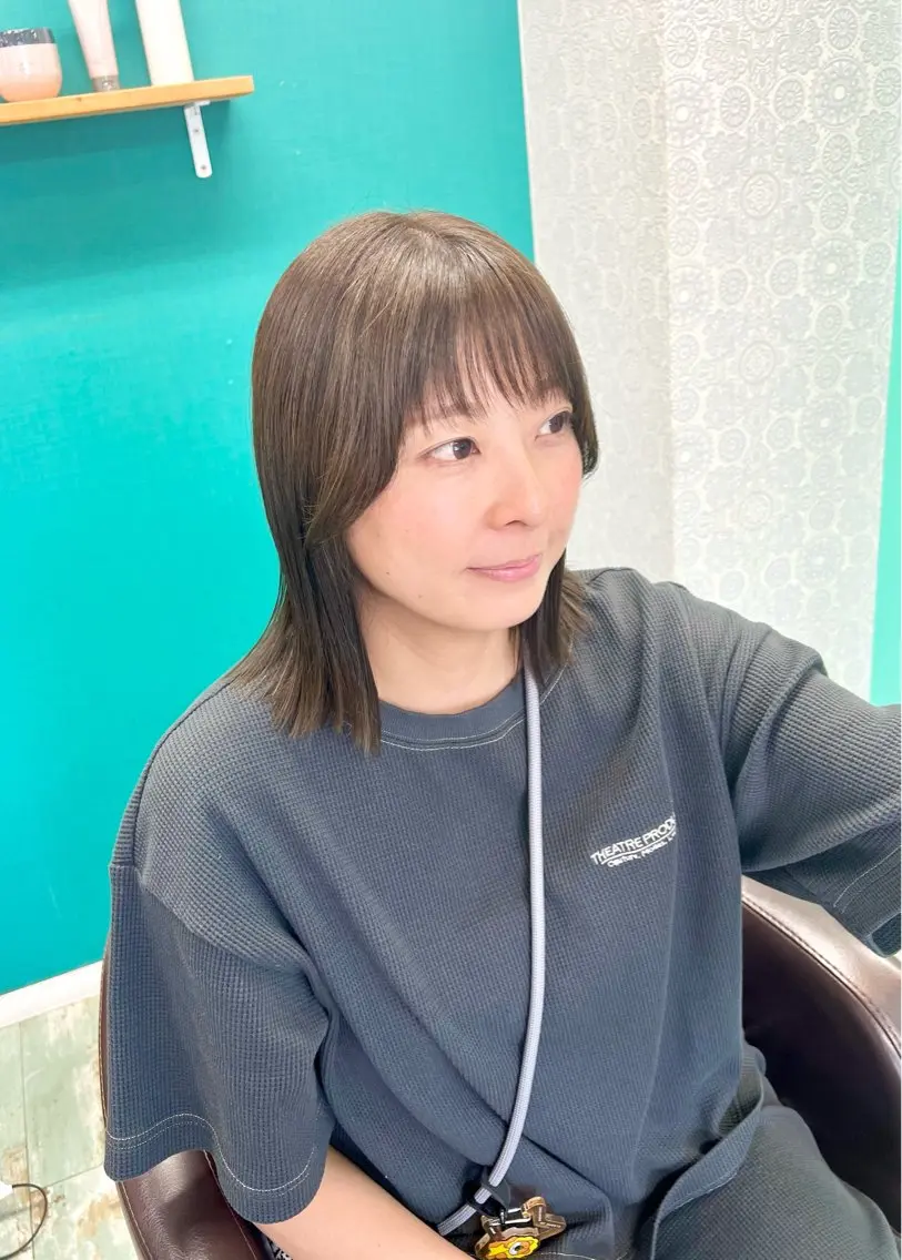 ミディアム 田牧 みゆきのヘアスタイル