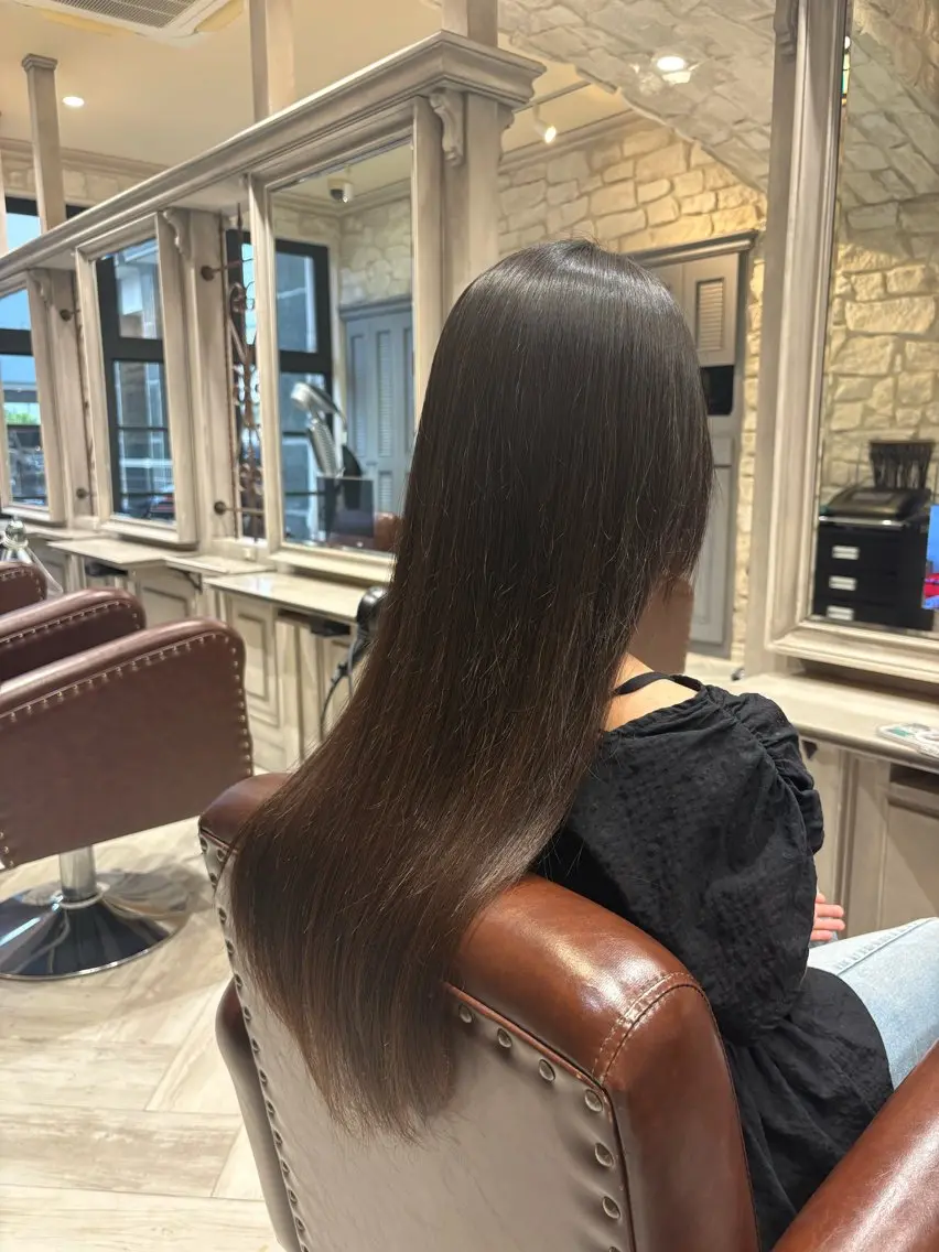 ロング ロング 縮毛矯正 カット 縮毛矯正 🫧‪大滝 いくみ🌿辻堂のヘアスタイル