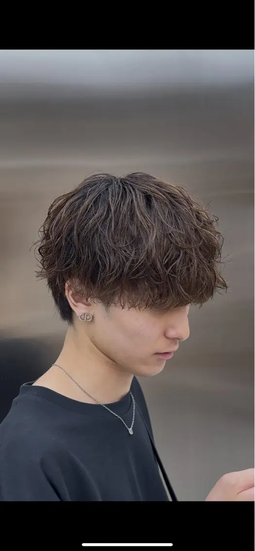 ショート パーマ ヘアアレンジ メンズ メンズパーマ カット パーマ fifth park 六反穂 龍介のヘアスタイル