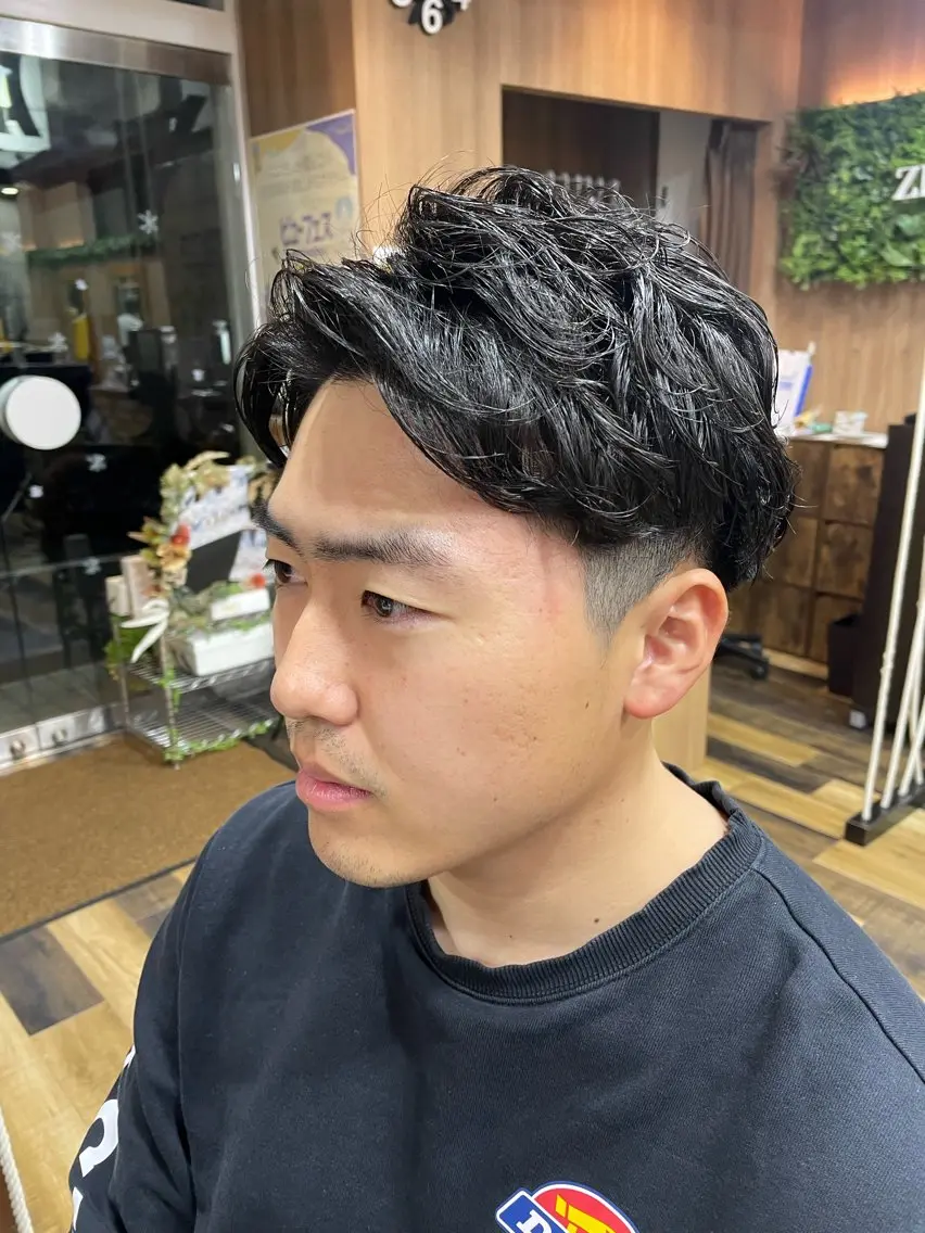 ショート パーマ メンズ カット パーマ 山際勇策 /岐阜美容師のヘアスタイル