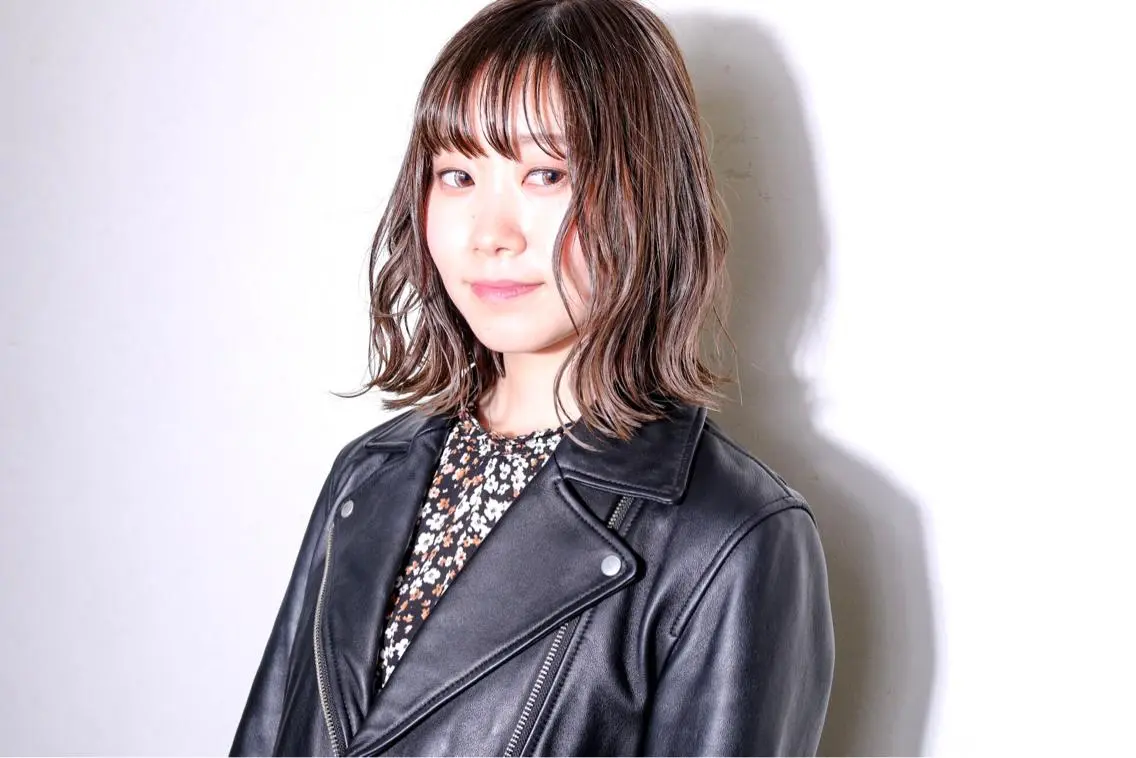 ミディアム カラー 切りっぱなしボブ ボブ &.TIGRE 永野成知のヘアスタイル