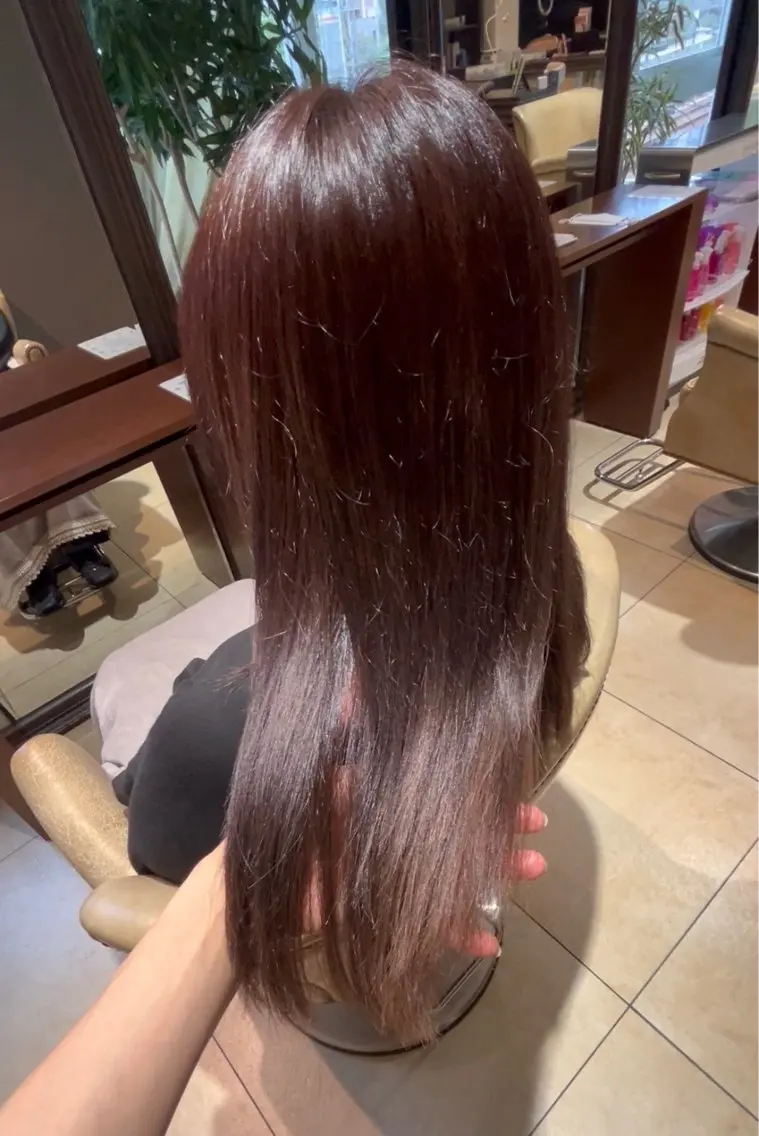 セミロング カラー パープルカラー Alegria アレグリアのヘアスタイル