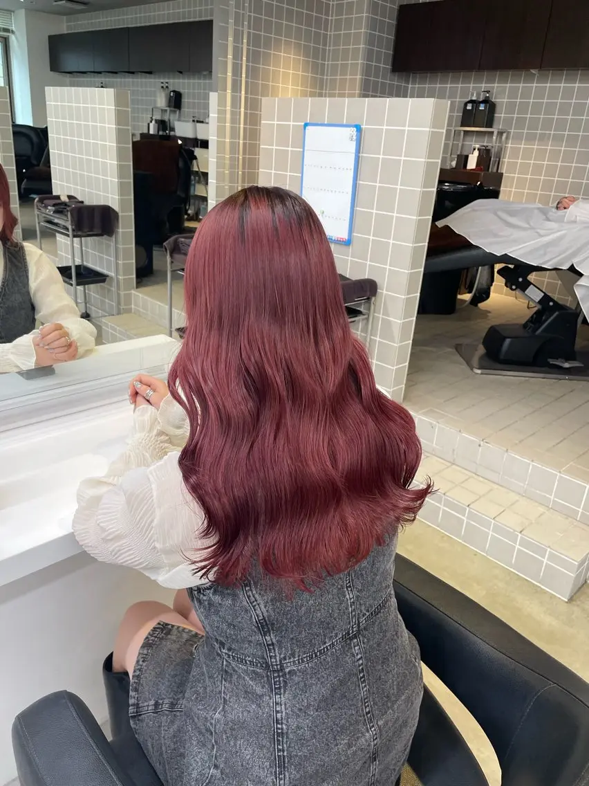 ロング カラー ヘアアレンジ ヘアカラー トリートメント ヘアセット 💗横浜美容室 💗HARUNAのヘアスタイル